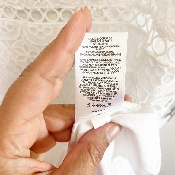 Express Lace Crochet Eyelet Midi Dress - Picture 13 of 14